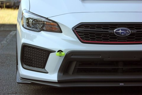 PERRIN 18-21 Subaru WRX & STI / 13-25 BRZ / 17-20 Toyota 86 Tow Hook Kit (Front) - Neon Yellow thumbnail 1