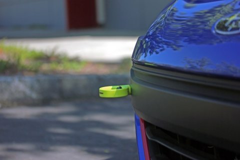 PERRIN 18-21 Subaru WRX & STI / 13-25 BRZ / 17-20 Toyota 86 Tow Hook Kit (Front) - Neon Yellow thumbnail 2