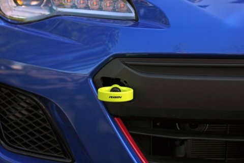 PERRIN 18-21 Subaru WRX & STI / 13-25 BRZ / 17-20 Toyota 86 Tow Hook Kit (Front) - Neon Yellow thumbnail 9