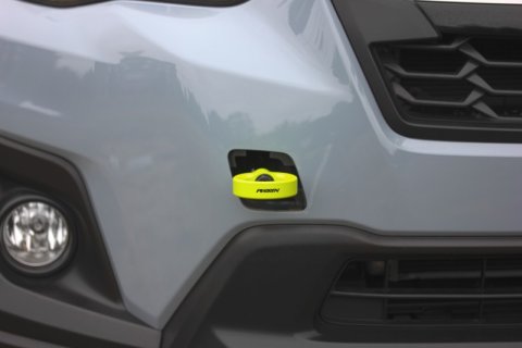 PERRIN 22-26 Subaru WRX / 18-23 Crosstrek / 20-25 OBXT Tow Hook Kit (Front) - Neon Yellow thumbnail 2