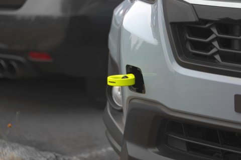 PERRIN 22-26 Subaru WRX / 18-23 Crosstrek / 20-25 OBXT Tow Hook Kit (Front) - Neon Yellow thumbnail 3