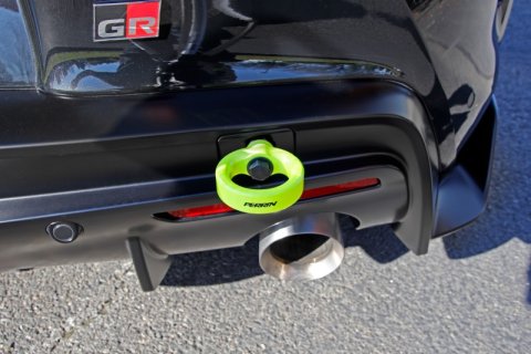 PERRIN 20-25 Toyota Supra Tow Hook Kit (Rear) - Neon Yellow thumbnail 3
