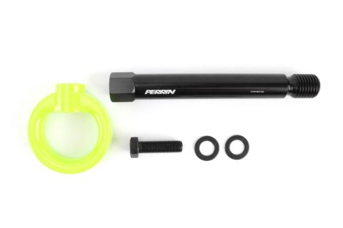 PERRIN 17-21 Honda Civic Si/Type R/Touring/Hatchback Tow Hook Kit Rear - Neon Yellow thumbnail 3