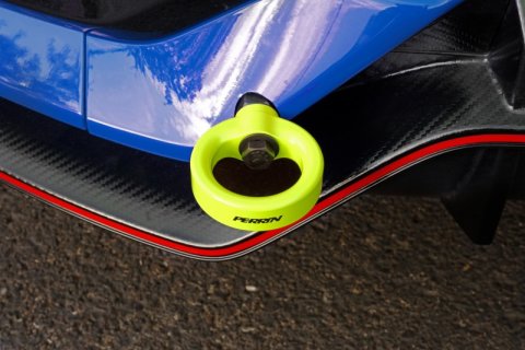 PERRIN 17-21 Honda Civic Si/Type R/Touring/Hatchback Tow Hook Kit Rear - Neon Yellow thumbnail 7
