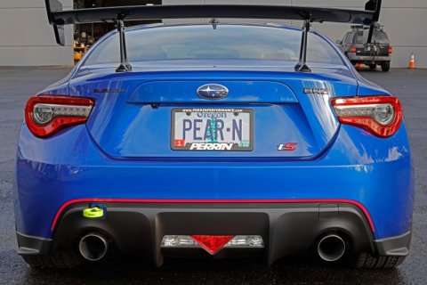 PERRIN 13-25 Subaru BRZ / 13-20 Scion FRS & Toyota 86 / 22-25 GR86 Tow Hook Kit (Rear) - Neon Yellow thumbnail 1