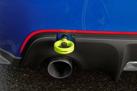PERRIN 13-25 Subaru BRZ / 13-20 Scion FRS & Toyota 86 / 22-25 GR86 Tow Hook Kit (Rear) - Neon Yellow thumbnail 2