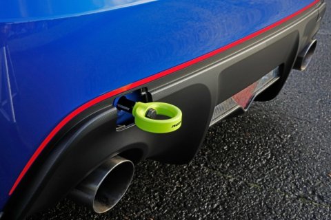 PERRIN 13-25 Subaru BRZ / 13-20 Scion FRS & Toyota 86 / 22-25 GR86 Tow Hook Kit (Rear) - Neon Yellow thumbnail 3