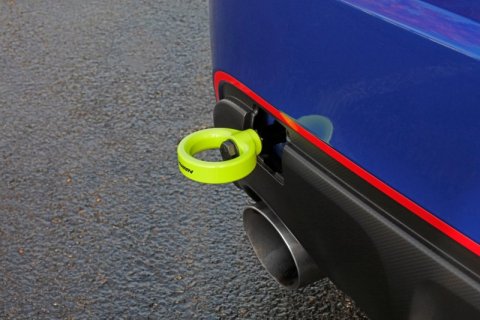 PERRIN 13-25 Subaru BRZ / 13-20 Scion FRS & Toyota 86 / 22-25 GR86 Tow Hook Kit (Rear) - Neon Yellow thumbnail 5