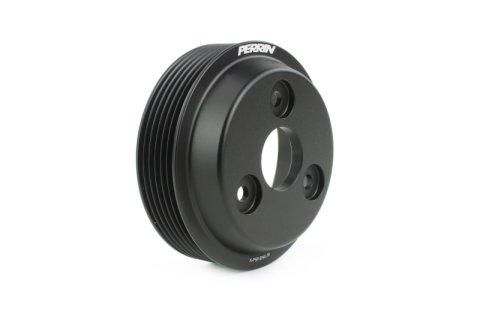 PERRIN 22-26 Subaru WRX / 21-25 Crosstrek / 20-25 LGT/OBXT/FXT Lightweight Water Pump Pulley - Black thumbnail 1