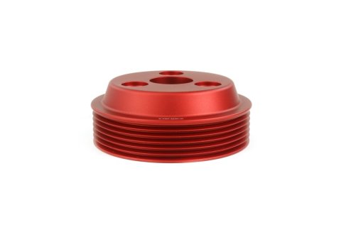 PERRIN 22-26 Subaru WRX / 21-25 Crosstrek / 20-25 LGT/OBXT/FXT Lightweight Water Pump Pulley - Red thumbnail 1