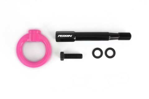 PERRIN 22-26 Subaru WRX / 18-23 Crosstrek Tow Hook Kit (Rear) - Hyper Pink thumbnail 2