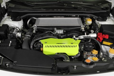 PERRIN 22-26 Subaru WRX Pulley Cover - Neon Yellow (TALL - For Use w/o PERRIN AOS) thumbnail 8