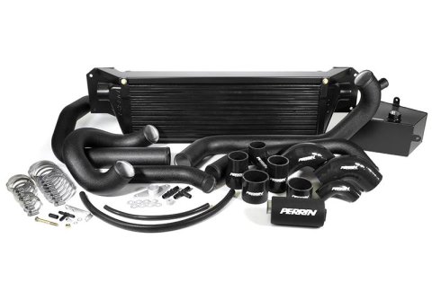 PERRIN 15-21 Subaru STI Front Mount Intercooler Boost Tubes + Hardware - Black Tubes thumbnail 2