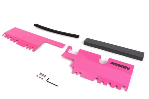 PERRIN 15-21 Subaru WRX/STI Radiator Shroud (With OEM Intake Scoop) - Hyper Pink