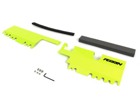 PERRIN 15-21 Subaru WRX/STI Radiator Shroud (With OEM Intake Scoop) - Neon Yellow thumbnail 1