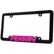 PERRIN License Plate Frame - Black w/Hyper Pink Lettering thumbnail 2