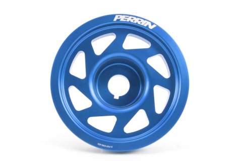 PERRIN 93-14 Subaru Impreza (Incl. 02-14 WRX) / 04-21 STI (w/o AC) Lightened Crank Pulley - Blue thumbnail 3