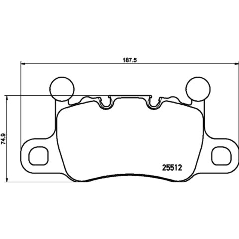 Brembo 20-21 Porsche 911/Panamera/Cayman/718 Cayman/718 Spyder Rear Low-Met Brake Pad thumbnail 1