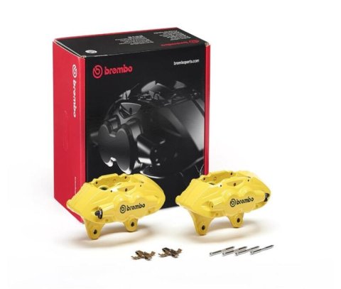 Brembo OE 16-21 BMW M2/15-18 M3/15-20 M4 Hydraulic Front X-Style Brake Calipers - Yellow thumbnail 2