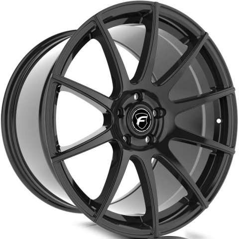 Forgestar CF10 21x12 / 5x120 BP / ET52 / 8.6in BS Gloss Black Wheel thumbnail 2