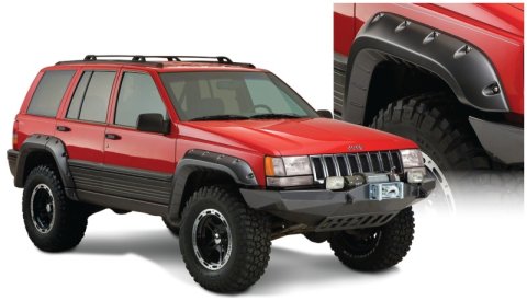 Bushwacker 93-98 Jeep Grand Cherokee Cutout Style Flares 4pc - Black thumbnail 1