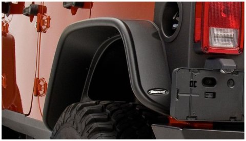 Bushwacker 07-18 Jeep Wrangler Unlimited Flat Style Flares 2pc 4-Door Sport Utility Only - Black thumbnail 5
