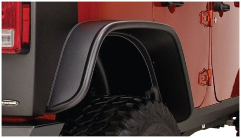 Bushwacker 07-18 Jeep Wrangler Unlimited Flat Style Flares 2pc 4-Door Sport Utility Only - Black thumbnail 6