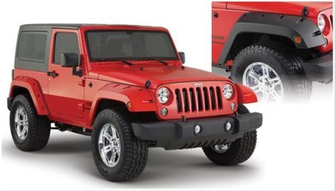Bushwacker 07-18 Jeep Wrangler Pocket Style Flares 2pc - Black thumbnail 2