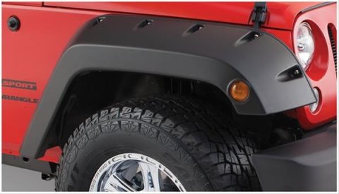 Bushwacker 07-18 Jeep Wrangler Pocket Style Flares 2pc - Black thumbnail 3
