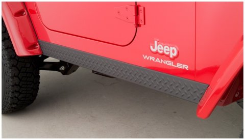 Bushwacker 97-06 Jeep Wrangler Trail Armor Side Rocker Panels - Black thumbnail 3