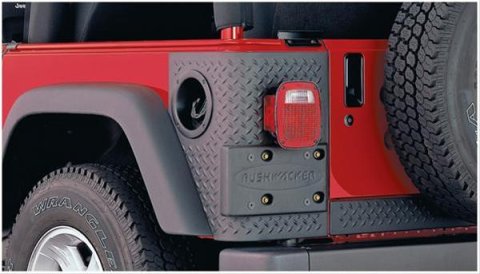 Bushwacker 97-06 Jeep Wrangler Trail Armor Rear Corners - Black thumbnail 1