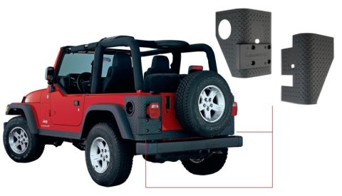 Bushwacker 97-06 Jeep Wrangler Trail Armor Rear Corners - Black thumbnail 5