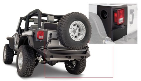 Bushwacker 07-18 Jeep Wrangler Trail Armor Rear Corners - Black thumbnail 1