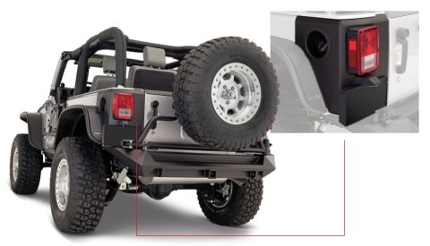 Bushwacker 07-18 Jeep Wrangler Trail Armor Rear Corners - Black thumbnail 2