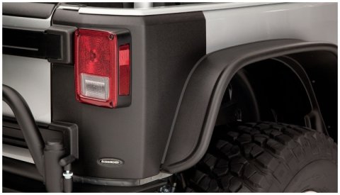 Bushwacker 07-18 Jeep Wrangler Trail Armor Rear Corners - Black thumbnail 5
