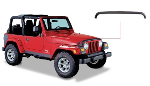 Bushwacker 98-06 Jeep TJ Trail Armor Hood Stone Guard - Black thumbnail 1
