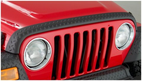 Bushwacker 98-06 Jeep TJ Trail Armor Hood Stone Guard - Black thumbnail 3