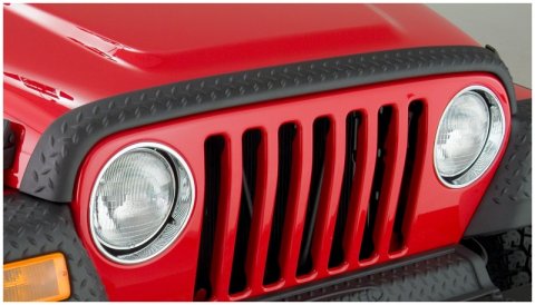 Bushwacker 98-06 Jeep TJ Trail Armor Hood Stone Guard - Black thumbnail 4