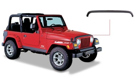 Bushwacker 98-06 Jeep TJ Trail Armor Hood Stone Guard - Black thumbnail 5