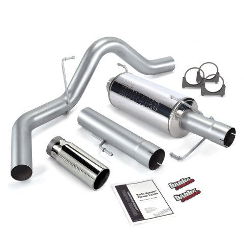 Banks Power 04-07 Dodge 5.9L 325Hp SCLB/CCSB Monster Exhaust Sys - SS Single Exhaust w/ Chrome Tip thumbnail 1