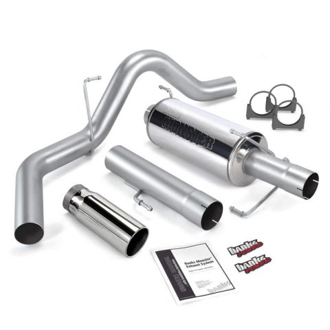Banks Power 04-07 Dodge 5.9L 325Hp SCLB/CCSB Monster Exhaust Sys - SS Single Exhaust w/ Chrome Tip thumbnail 2