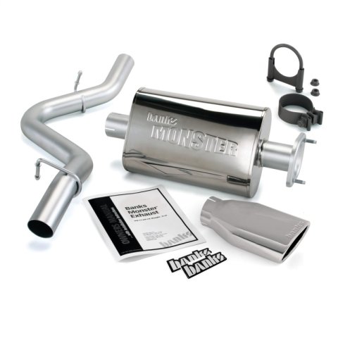 Banks Power 00-03 Jeep 2.5/4.0L/Wrangler (2-Bolt Cat) Monster Exh Sys - SS Single Exh w/ Chrome Tip thumbnail 5