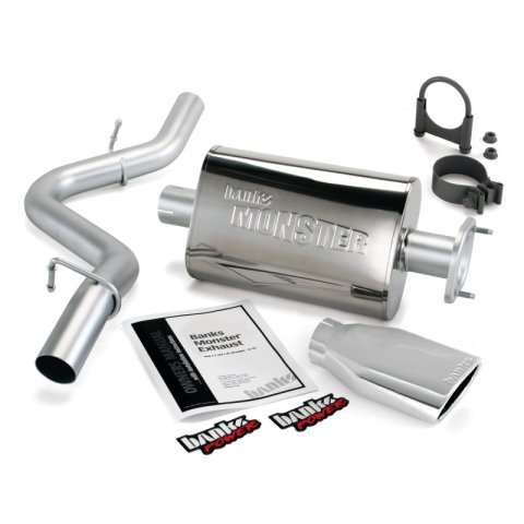 Banks Power 04-06 Jeep 4.0L Wrangler Unlimited Monster Exhaust Sys - SS Single Exhaust w/ Chrome Tip thumbnail 2