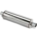 Banks Power Monster 409 Stainless Steel 3.5 Inch Muffler 54008 Muffler, Muffler, Steel, Polished, Round Case, Single Exit, Center, 3.50 in., 3.50 in., 30.00 in. Long, Each thumbnail 3