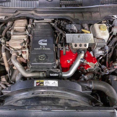 Banks Power 13-18 Dodge RAM 6.7L Monster-Ram Intake System W/Fuel Line-Chassis Cab Red thumbnail 3