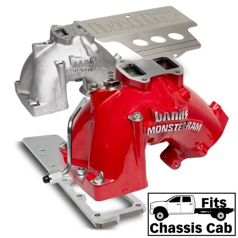 Banks Power 13-18 Dodge RAM 6.7L Monster-Ram Intake System W/Fuel Line-Chassis Cab Red thumbnail 9
