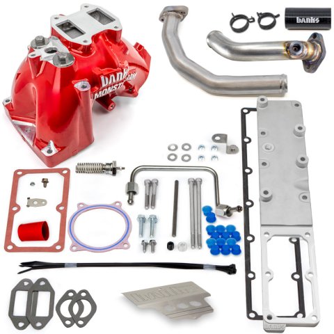Banks Power 19-24 Ram 3500/4500/5500 6.7L Diesel Monster-Ram Intake System w/Fuel Line - Red thumbnail 3