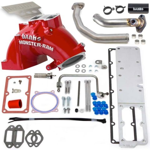 Banks Power 19-24 Ram 3500/4500/5500 6.7L Diesel Monster-Ram Intake System w/Fuel Line - Red thumbnail 7