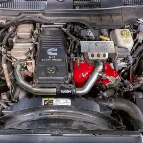 Banks Power 19-24 Ram 3500/4500/5500 6.7L Diesel Monster-Ram Intake System w/Fuel Line - Red thumbnail 8