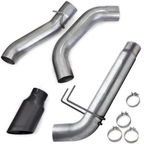 Banks Power 19-23 Dodge RAM Monster Exhaust 5.0in Single 6.7L MCSB DRW w/ SideKick Black Tip